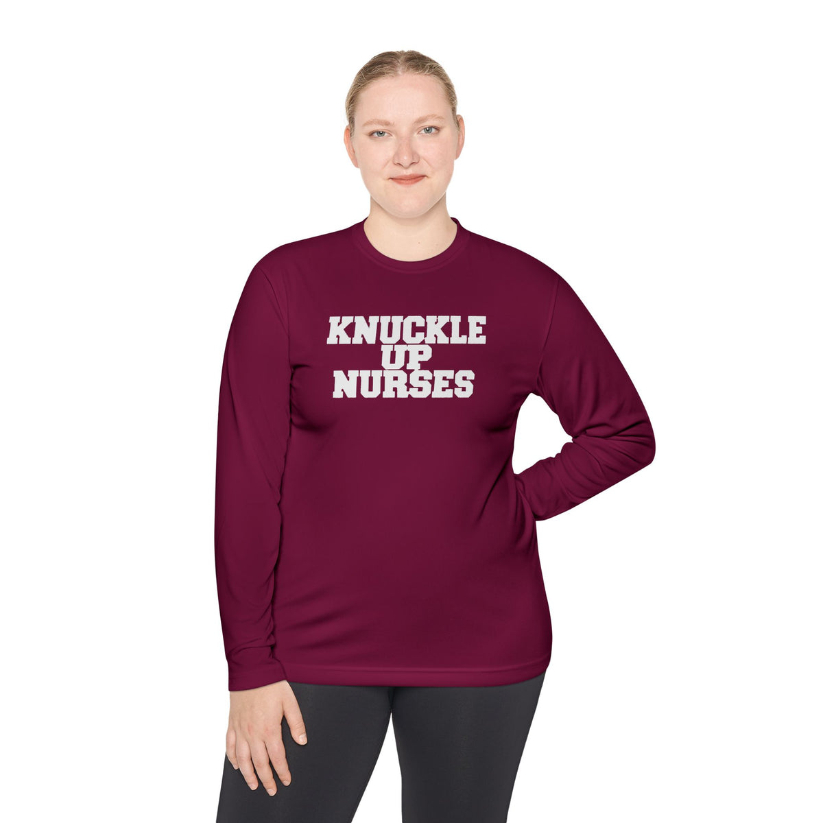 Knuckle Up Nurses Lightweight Performance Long-Sleeve Tee