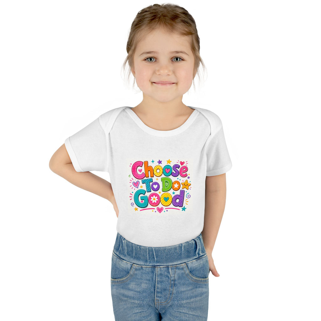 Choose To Do Good Baby Bodysuit for Girls – Colorful Infant Onesie, Kindness Baby Gift, Positive Message Baby Outfit