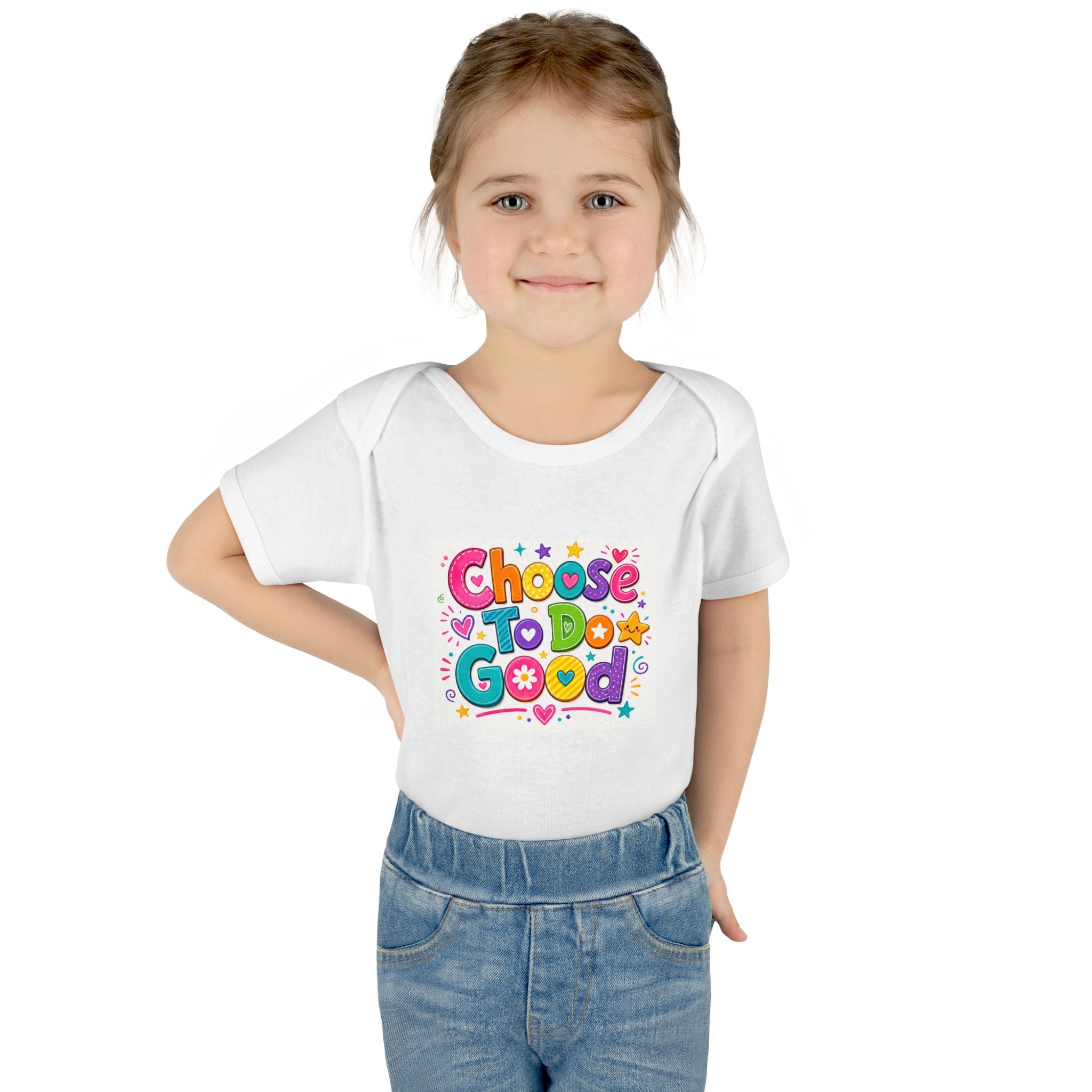 Choose To Do Good Baby Bodysuit for Girls – Colorful Infant Onesie, Kindness Baby Gift, Positive Message Baby Outfit