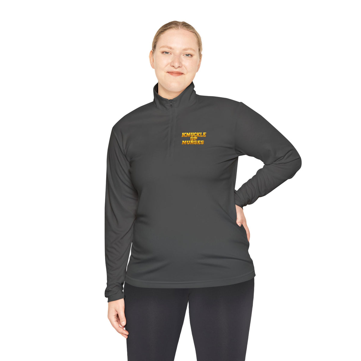 Knuckle Up Nurses Lightweight Quarter-Zip Pullover