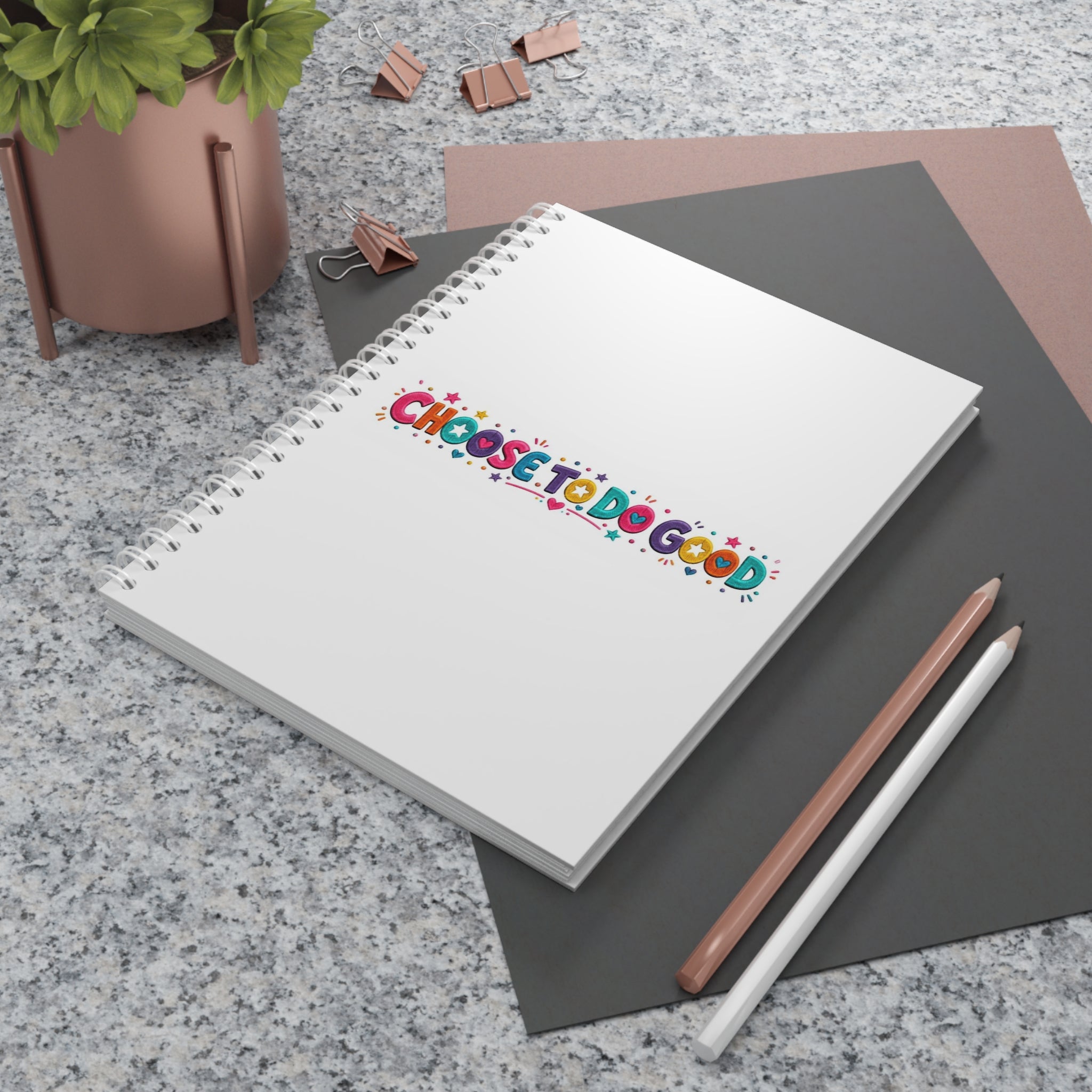 Choose To Do Good Girls Spiral Notebook – Knuckle Up Kids