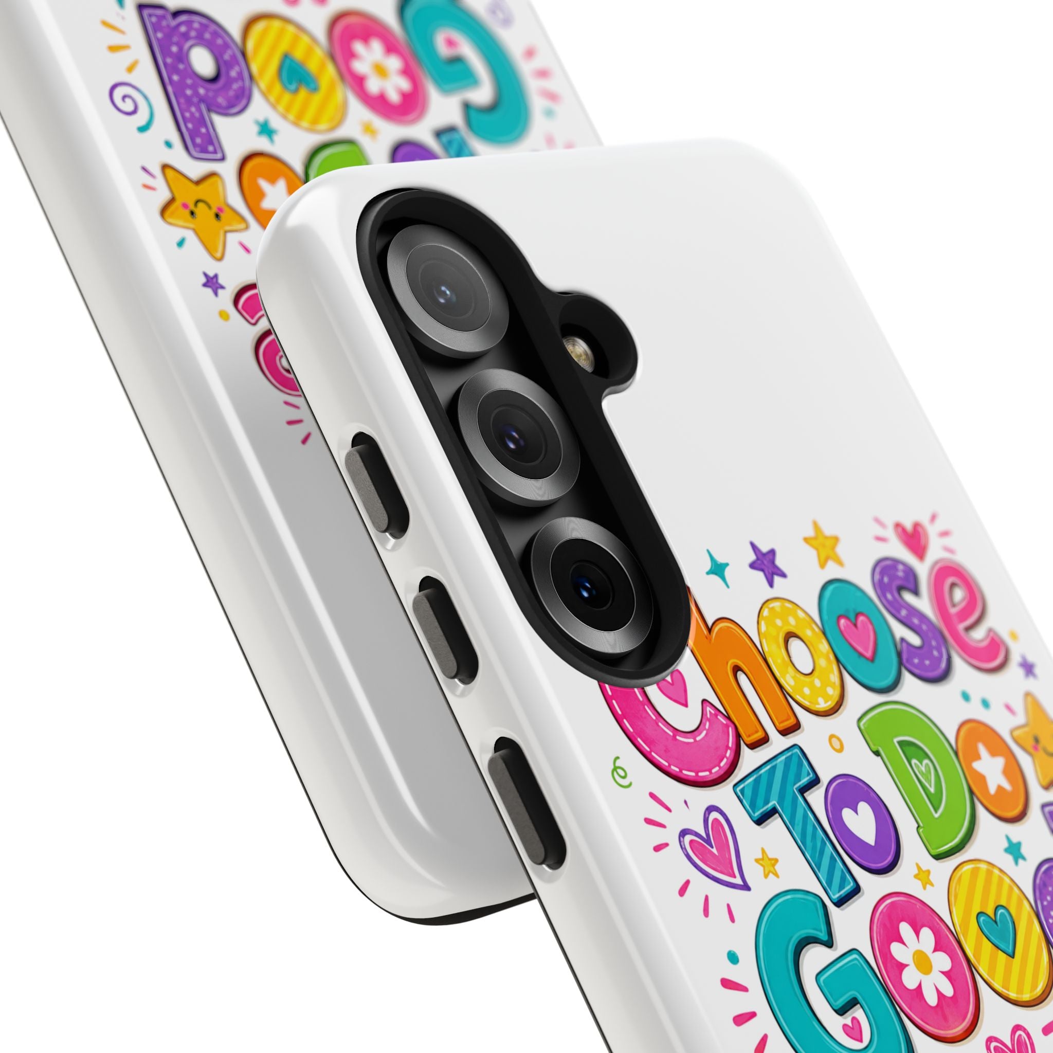 Girls Choose To Do Good Inspirational Glossy Tough Phone Case