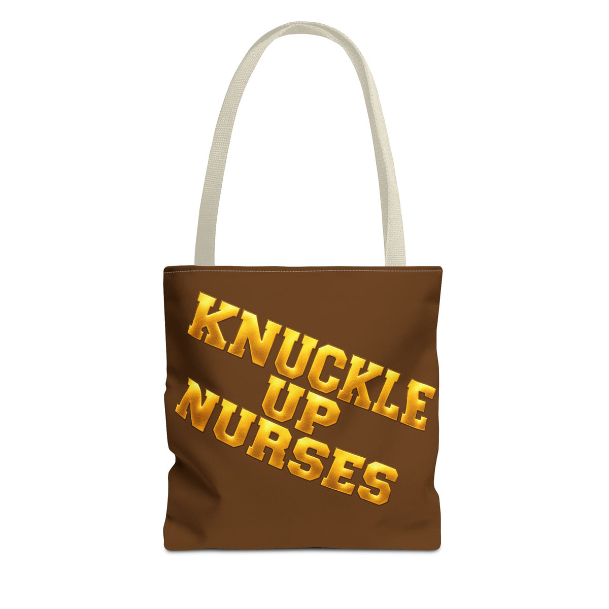 Knuckle Up Nurses Brown & Gold Everyday Tote Bag