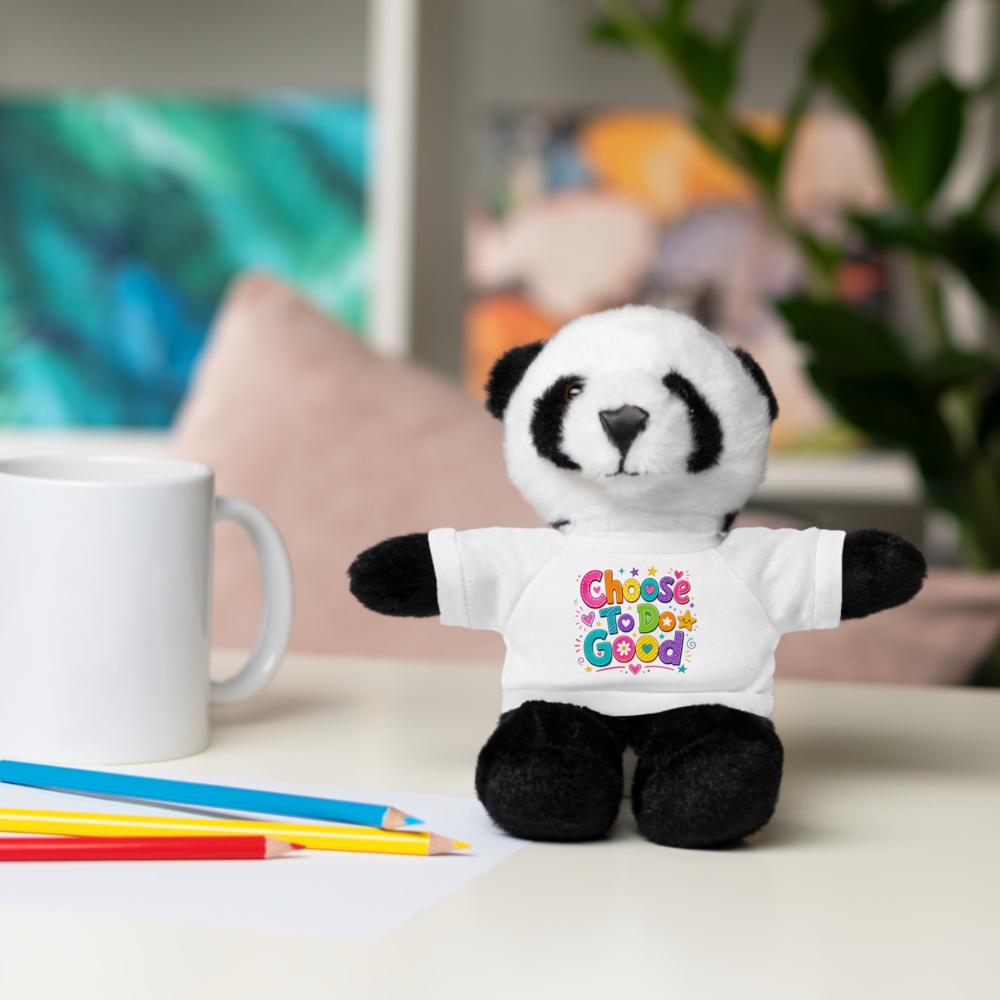 Choose To Do Good Plush Stuffed Animal with T-Shirt – Inspirational Teddy Bear & Animal Friend for Kids