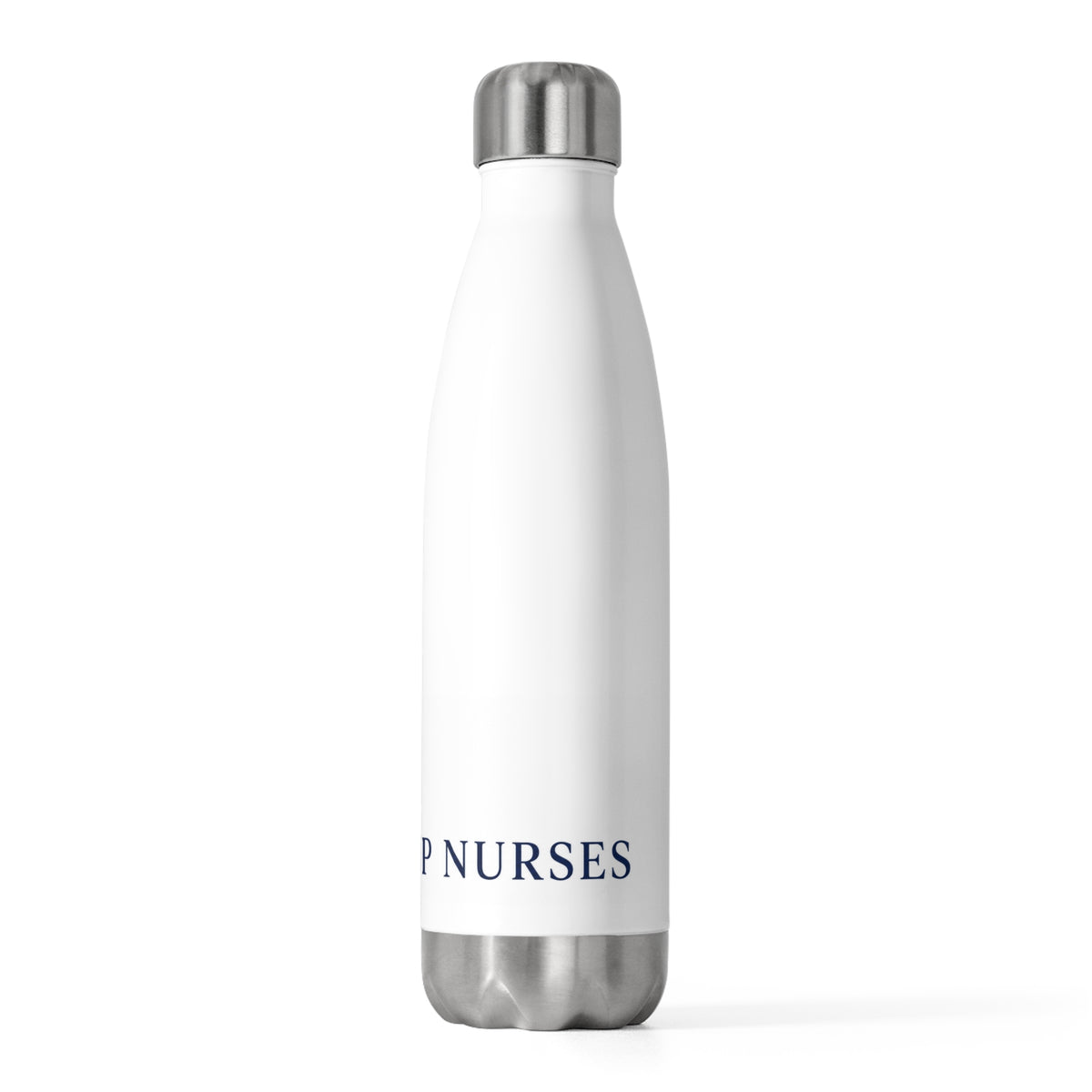Knuckle Up Nurses 20 oz Insulated Stainless Steel Bottle – White