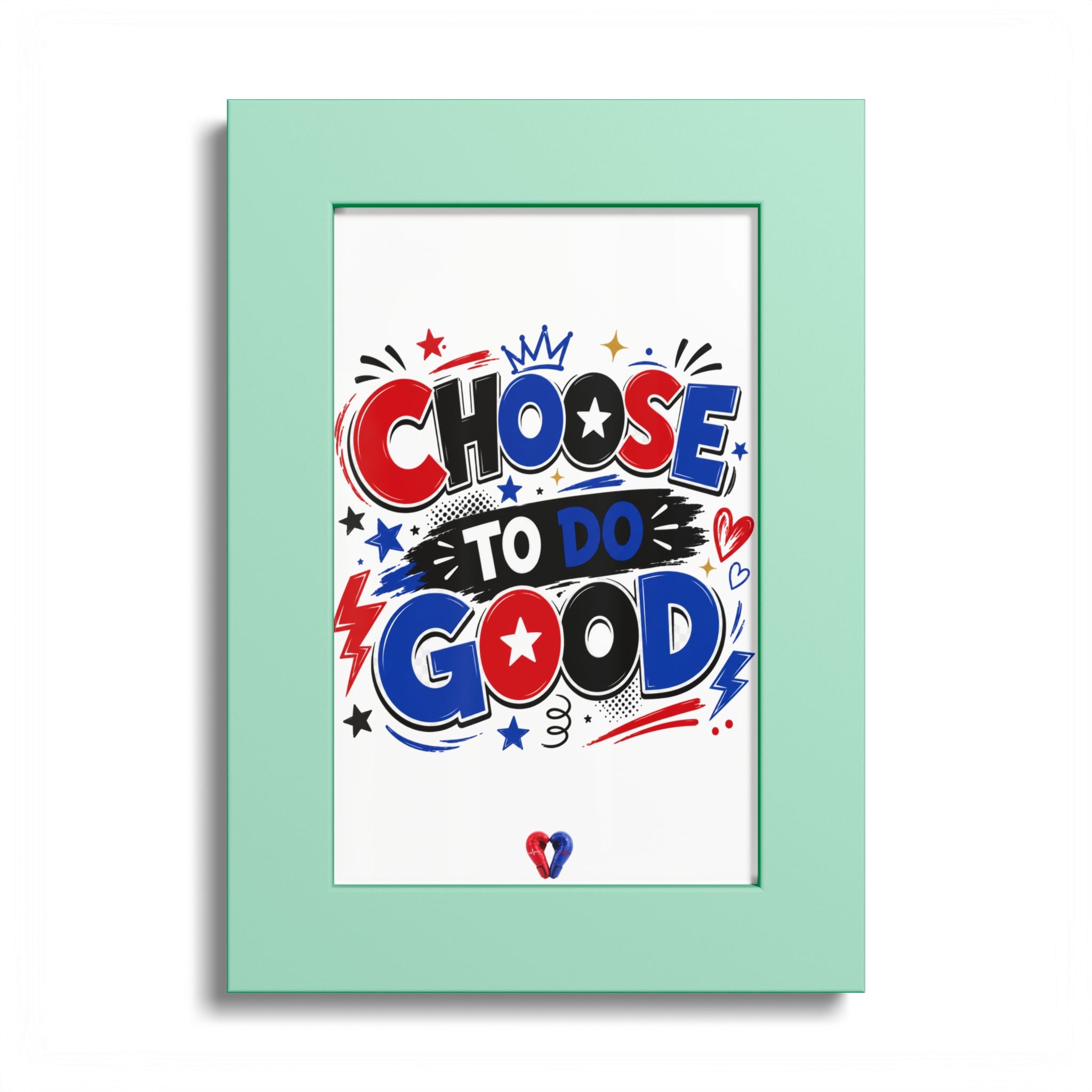 Choose To Do Good Framed Wall Art for Boys | Positive Kids Room Decor | Inspirational Children's Wall Print