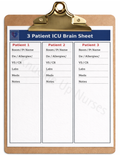 Ultimate Nurse Brain Sheet – 3 Patient | Stay Organized During Every Shift – DIGITAL DOWNLOAD (Printable Wall Art)