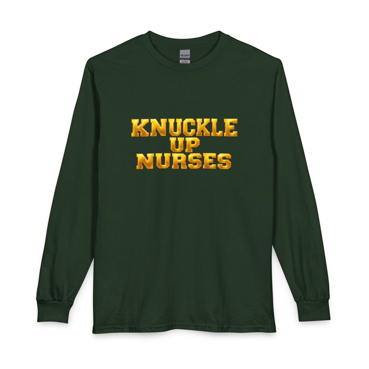 Knuckle Up Nurses Heavy Cotton Long-Sleeve T-Shirt