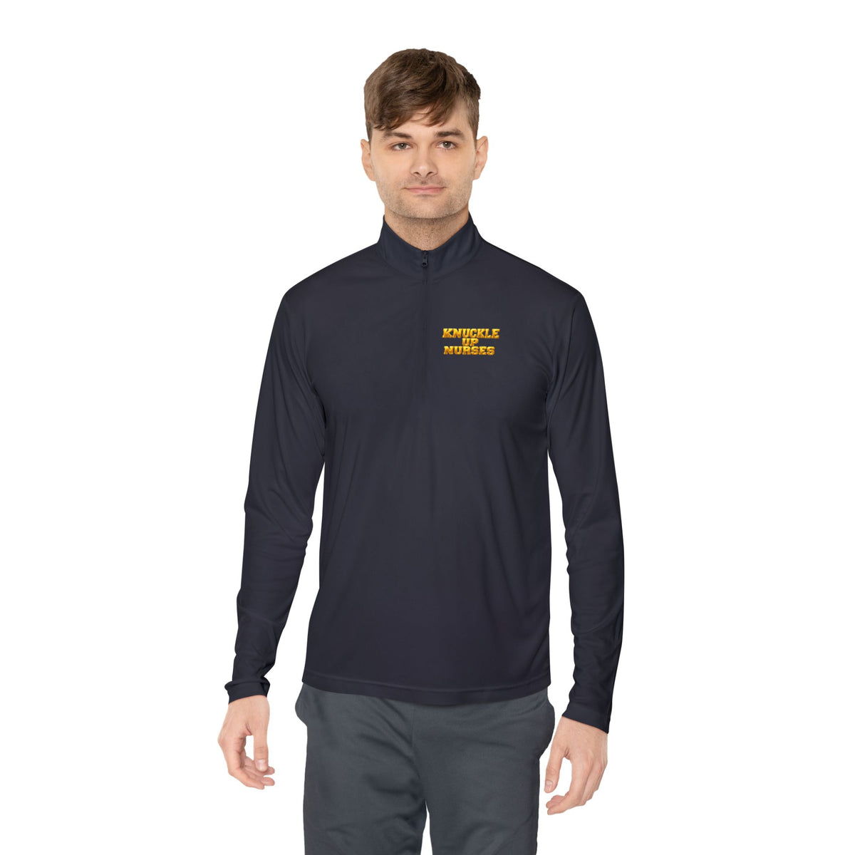 Knuckle Up Nurses Lightweight Quarter-Zip Pullover