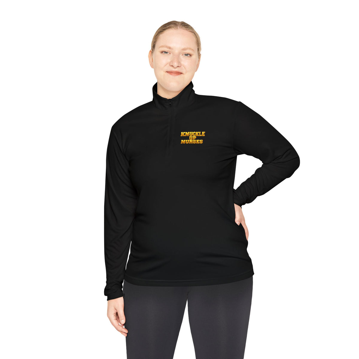 Knuckle Up Nurses Lightweight Quarter-Zip Pullover