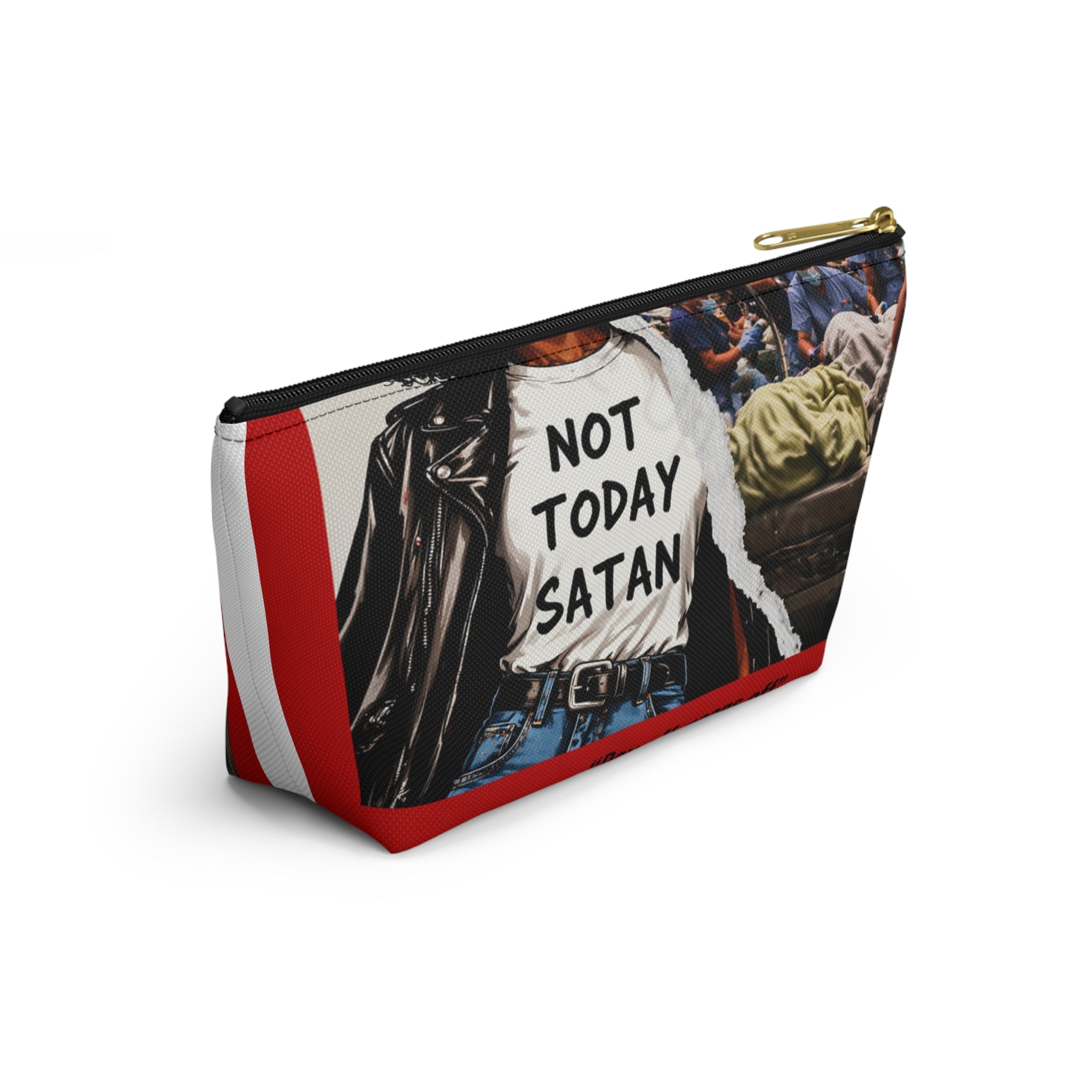 Not Today Satan Triage Is Closed Accessory Pouch | Funny Nurse Gift | Healthcare Humor Organizer