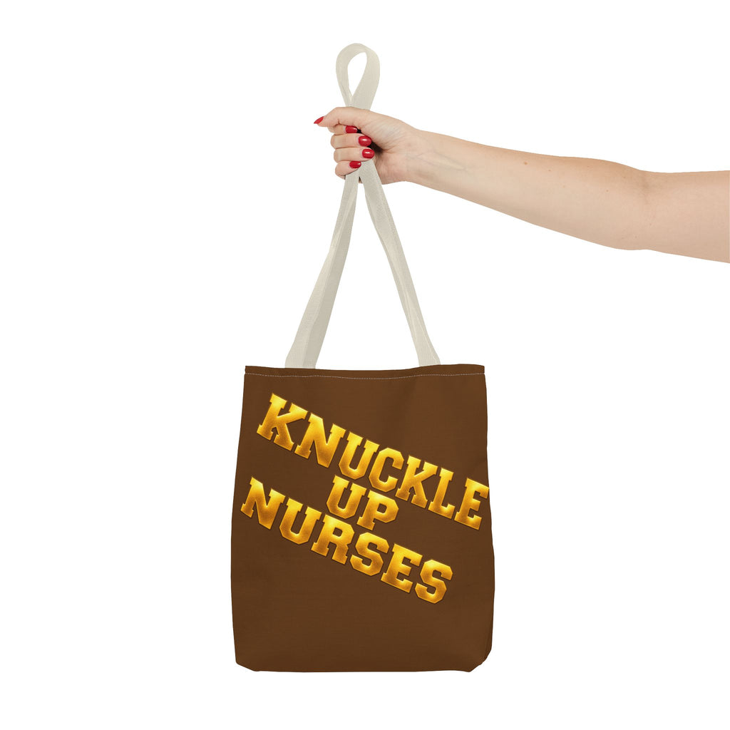 Knuckle Up Nurses Brown & Gold Everyday Tote Bag