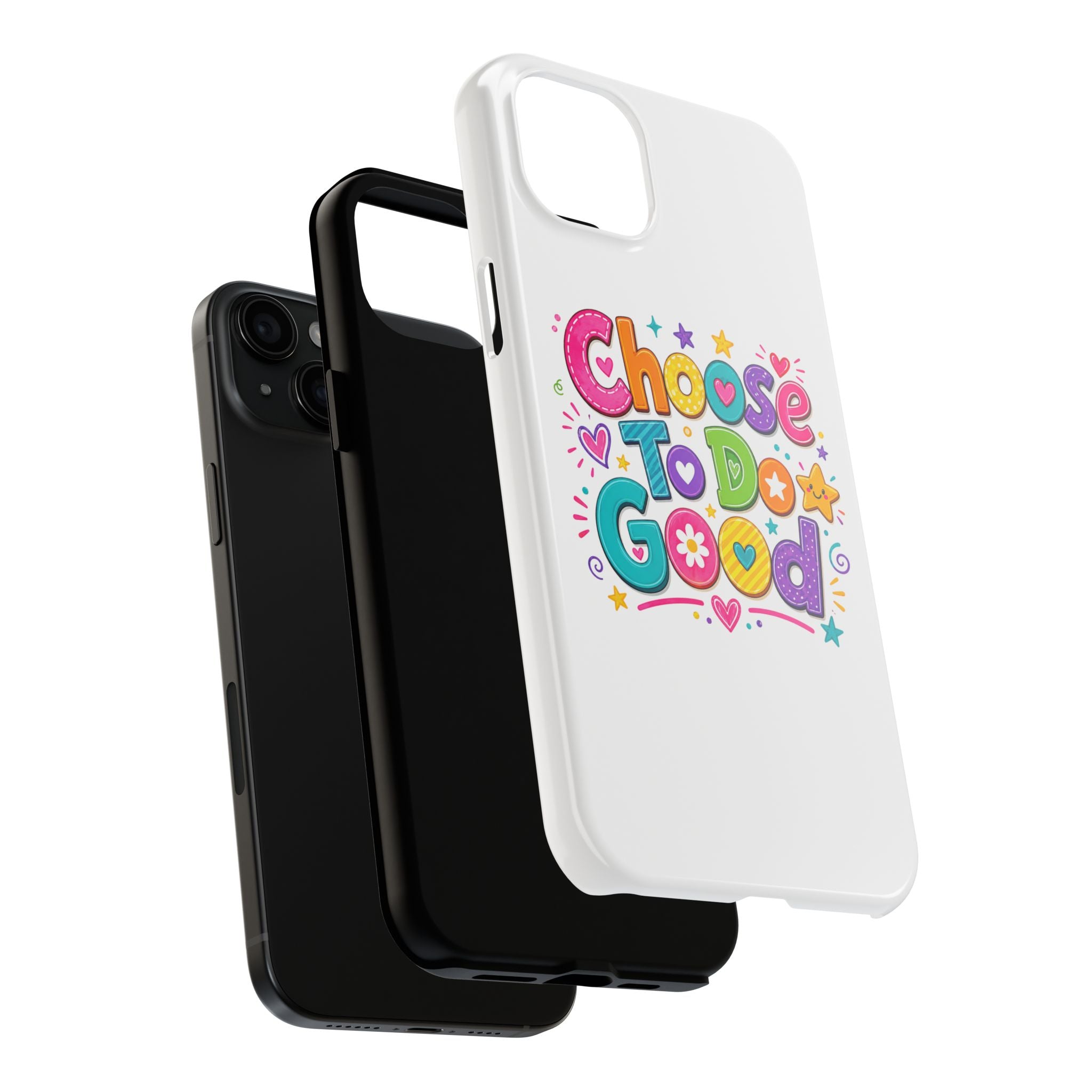 Girls Choose To Do Good Inspirational Glossy Tough Phone Case