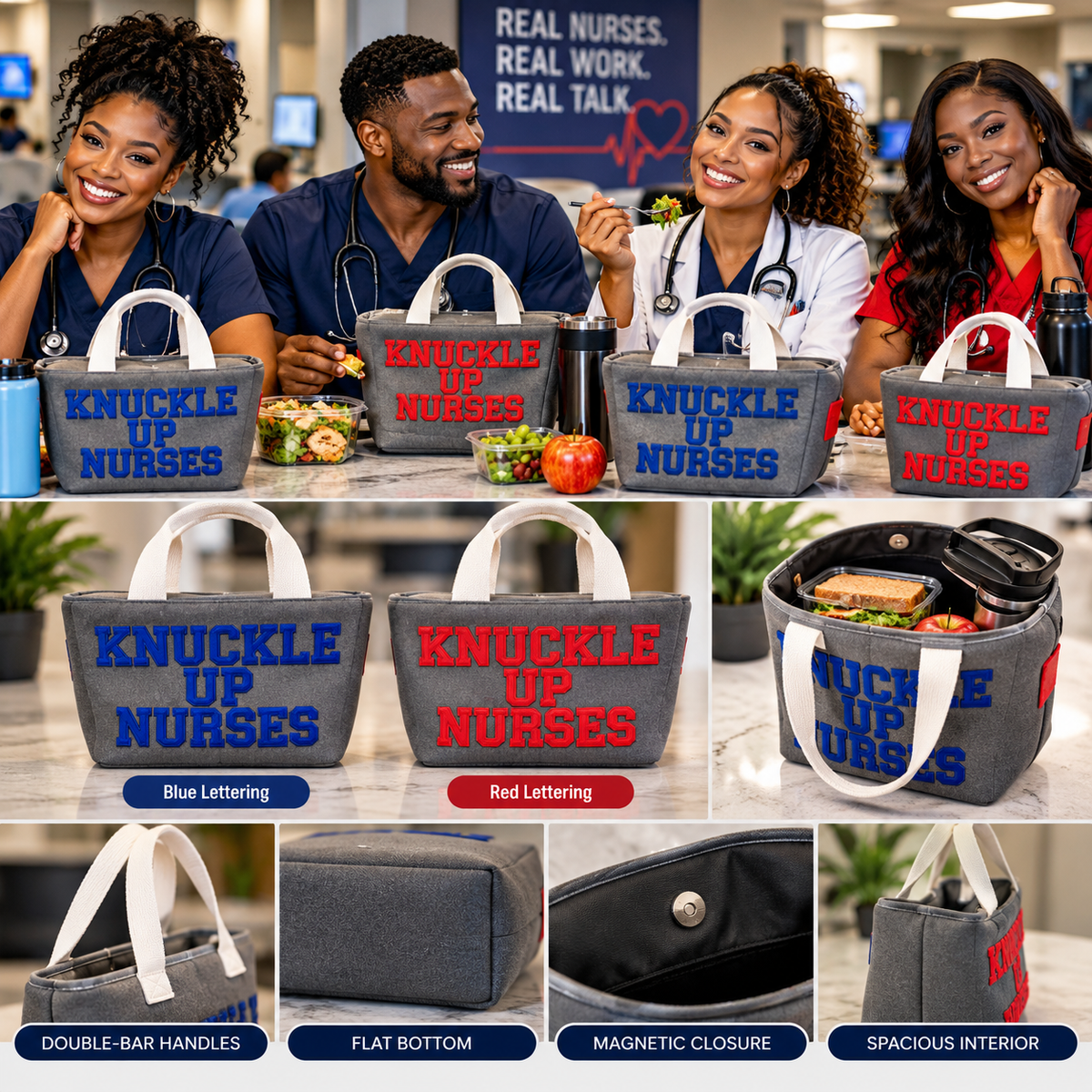 Knuckle Up Nurses Everyday Lunch Bag