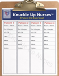 Ultimate Nurse Brain Sheet – 4 Patient | Stay Organized During Every Shift – DIGITAL DOWNLOAD (Printable Wall Art)