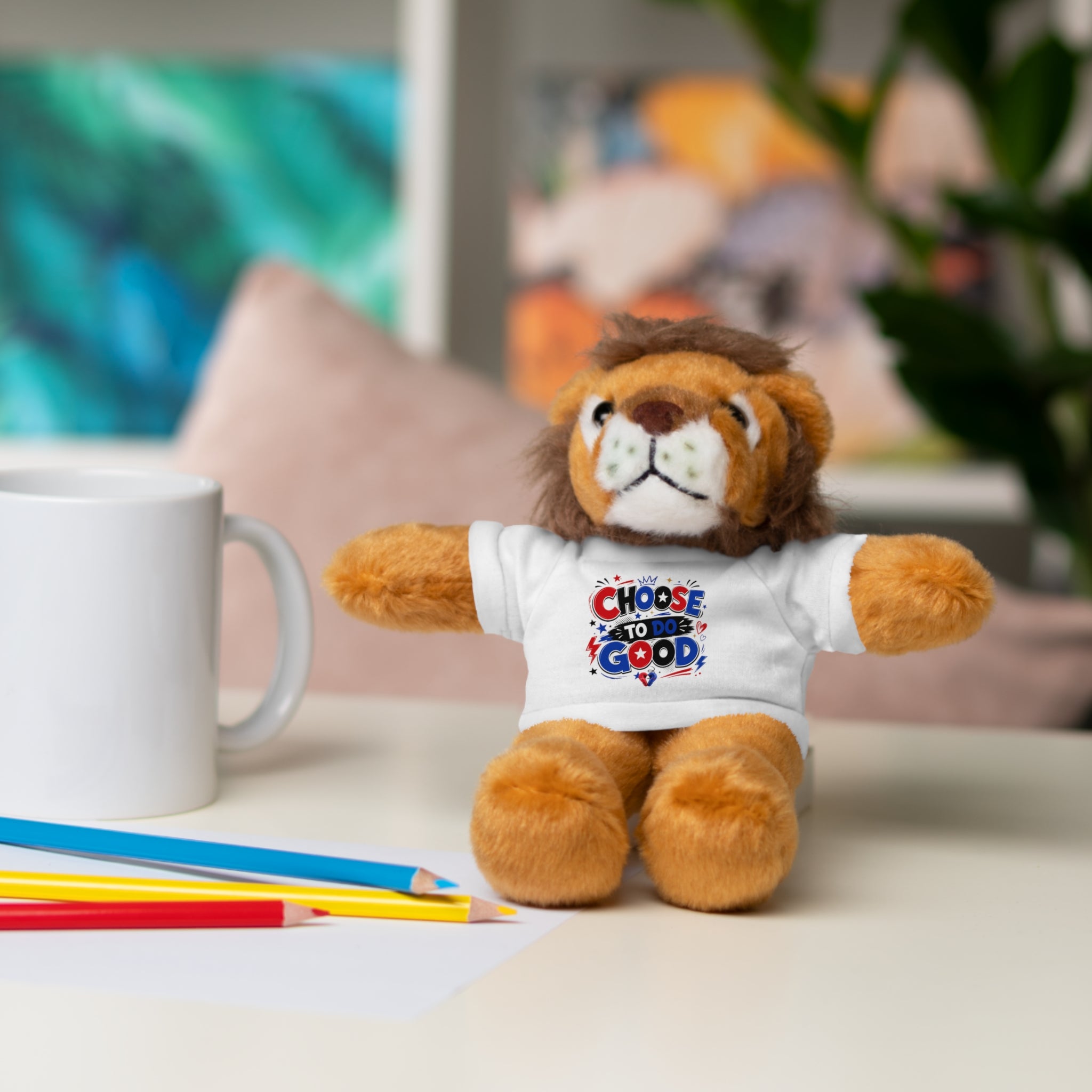 Choose To Do Good Boys Plush Stuffed Animal with T-Shirt – Inspirational Gift for Boys