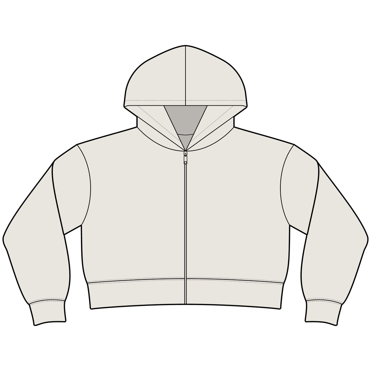 Knuckle Up Nurses Women’s Relaxed Crop Zip Hoodie