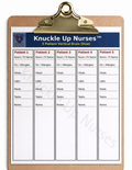 Ultimate Nurse Brain Sheet – 5 Patient | Stay Organized During Every Shift – DIGITAL DOWNLOAD (Printable Wall Art)
