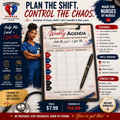 Weekly Agenda – Nurse Shift Planner – DIGITAL DOWNLOAD (Printable Wall Art)