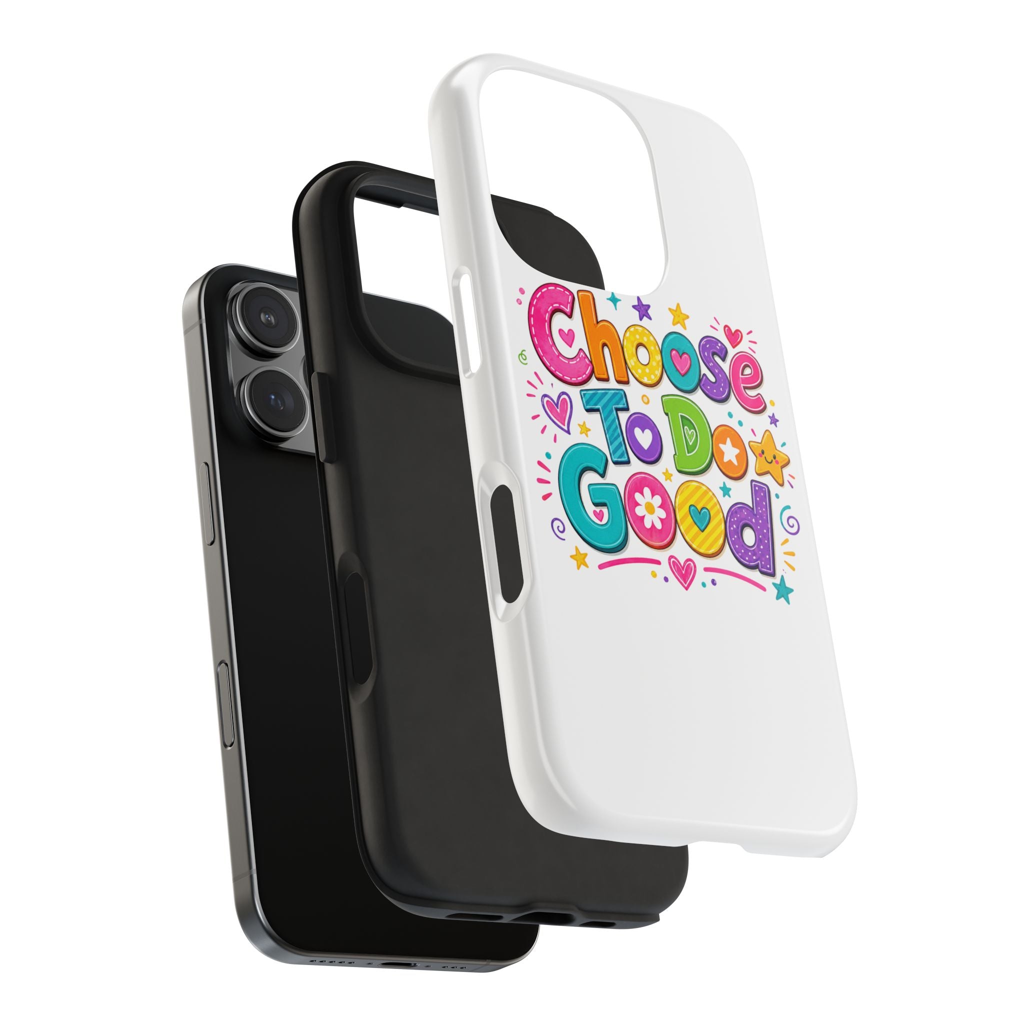 Girls Choose To Do Good Inspirational Glossy Tough Phone Case