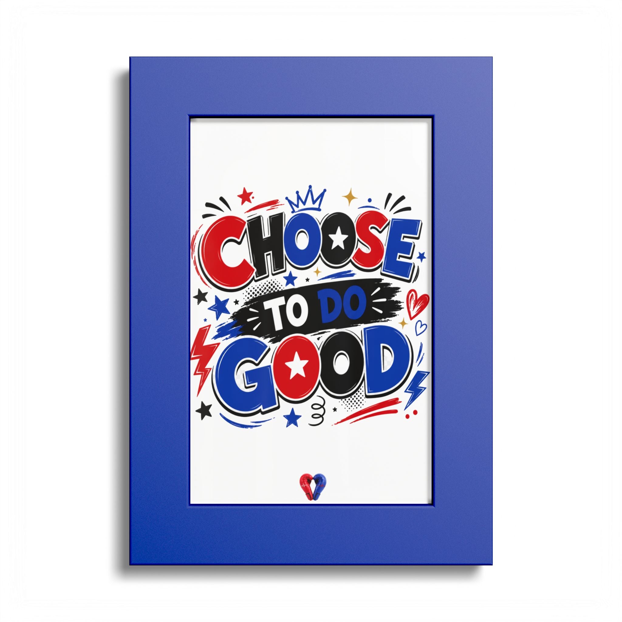 Choose To Do Good Framed Wall Art for Boys | Positive Kids Room Decor | Inspirational Children's Wall Print
