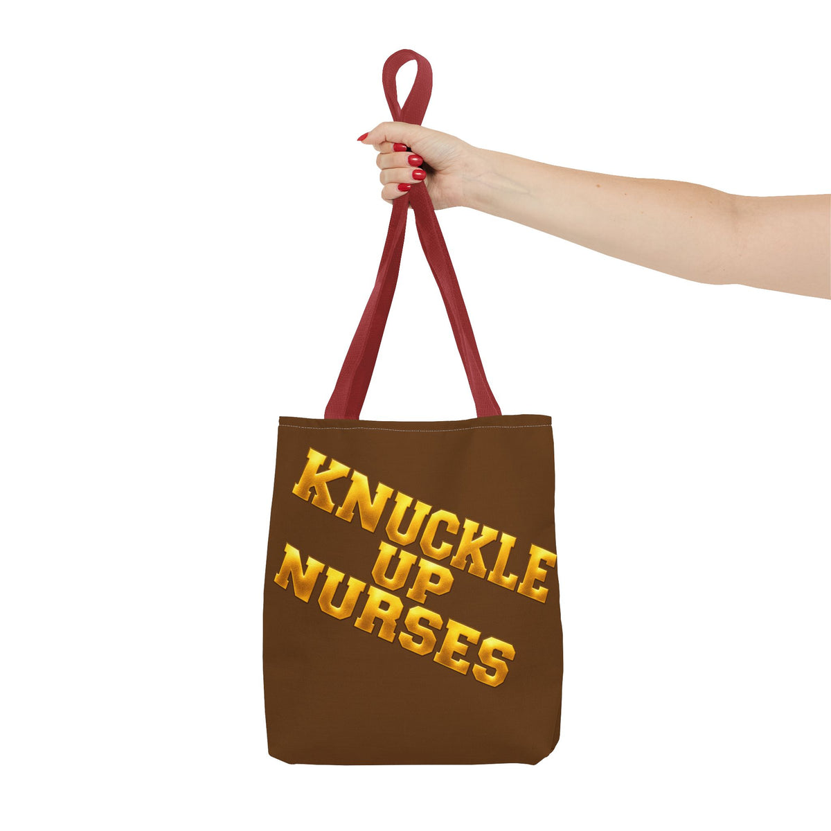 Knuckle Up Nurses Brown & Gold Everyday Tote Bag