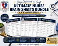 Ultimate Nurse Brain Sheets Bundle | Stay Organized on Shift – DIGITAL DOWNLOAD (Printable Wall Art)
