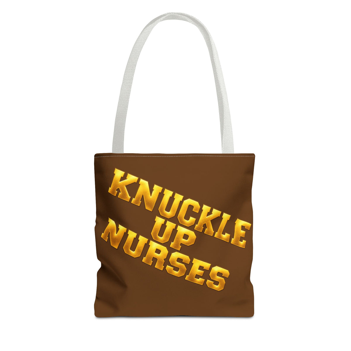 Knuckle Up Nurses Brown & Gold Everyday Tote Bag