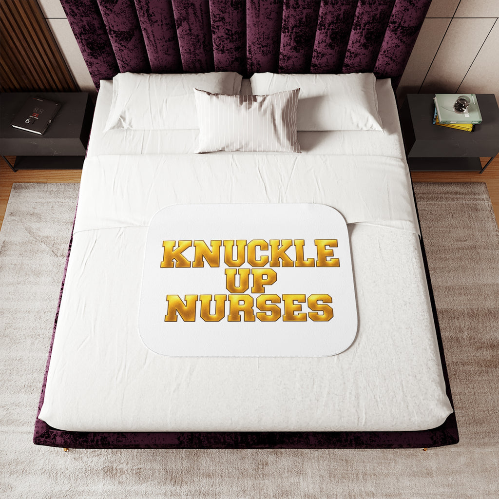 Knuckle Up Nurses Cozy Sherpa Lap Blanket