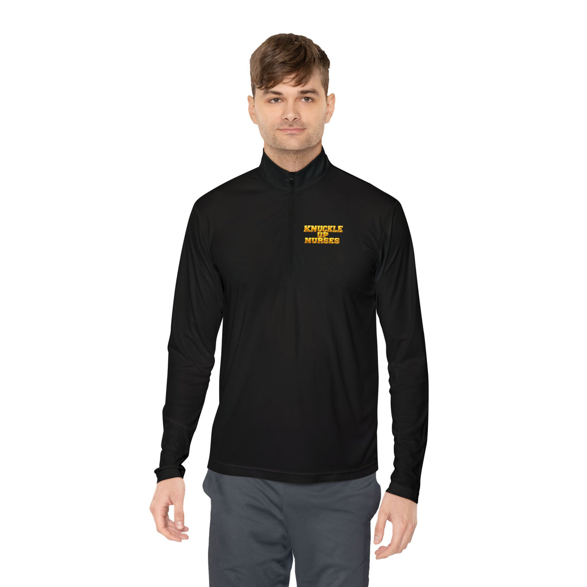 Knuckle Up Nurses Lightweight Quarter-Zip Pullover
