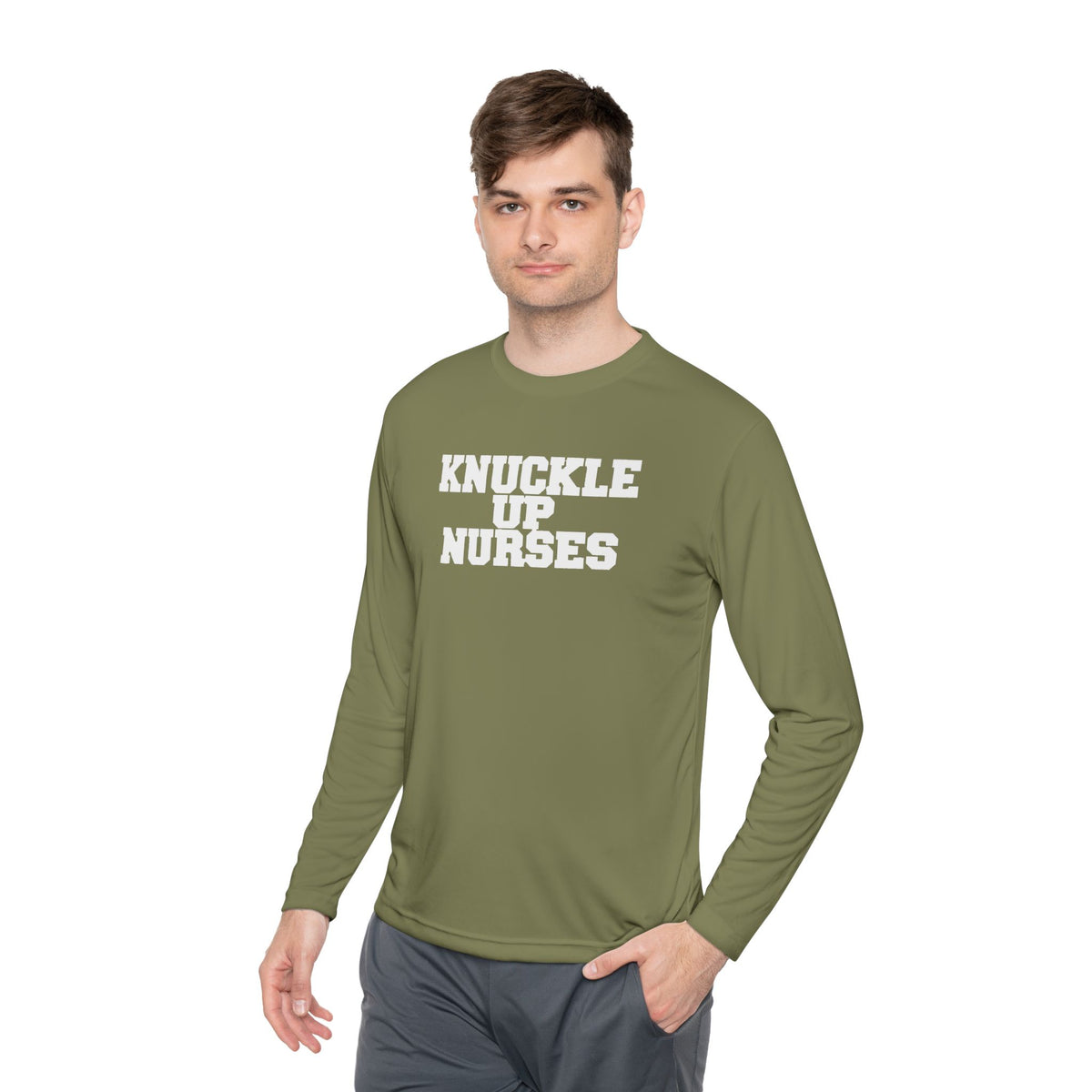 Knuckle Up Nurses Lightweight Performance Long-Sleeve Tee
