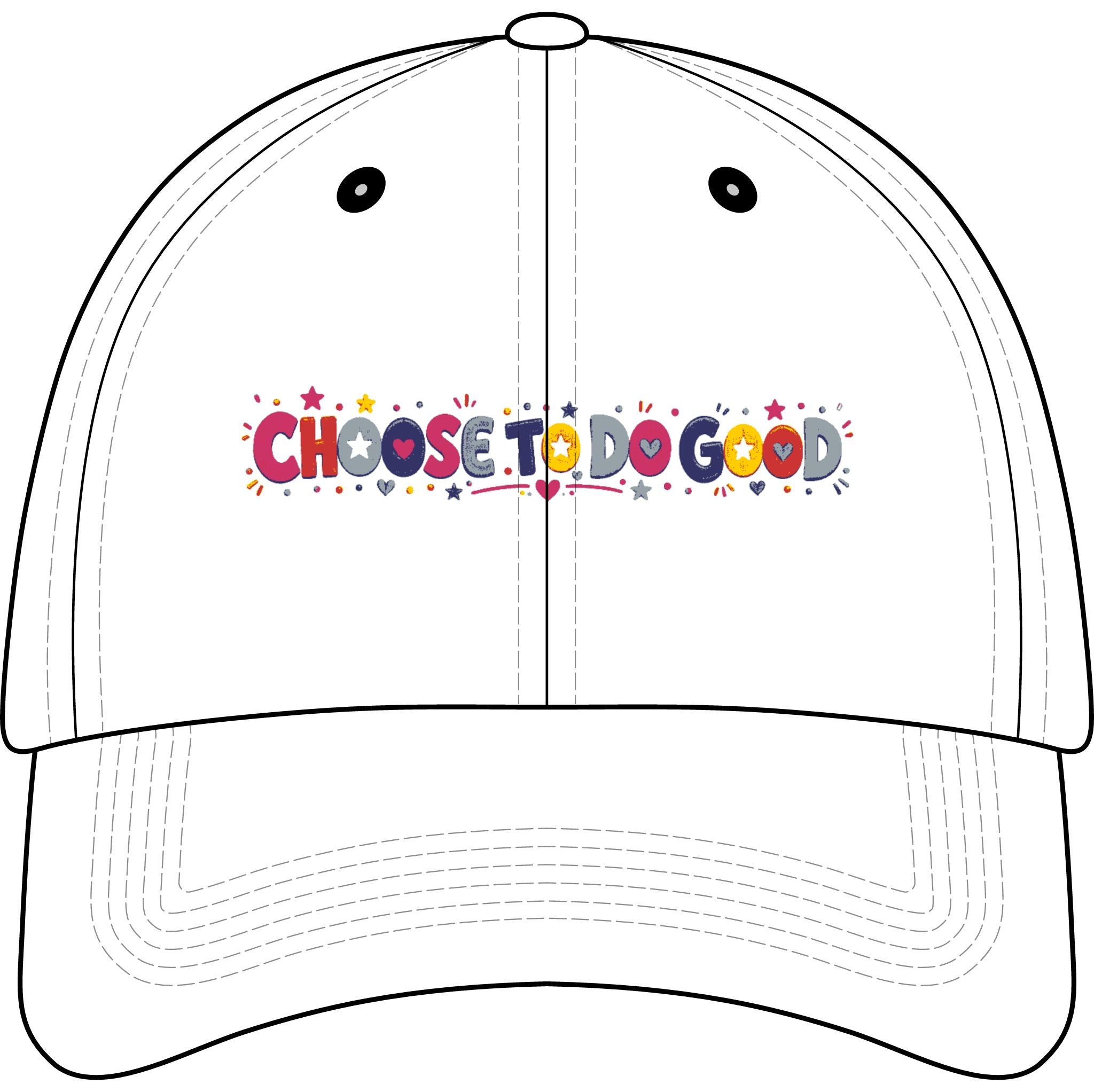 Choose To Do Good Girls Youth Baseball Cap | Embroidered Knuckle Up Kids Hat