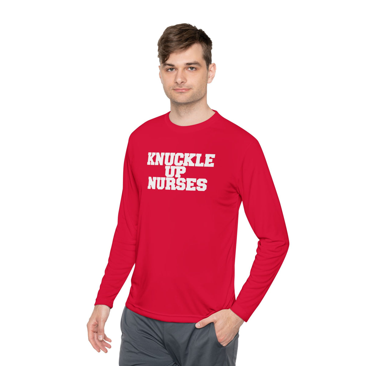 Knuckle Up Nurses Lightweight Performance Long-Sleeve Tee