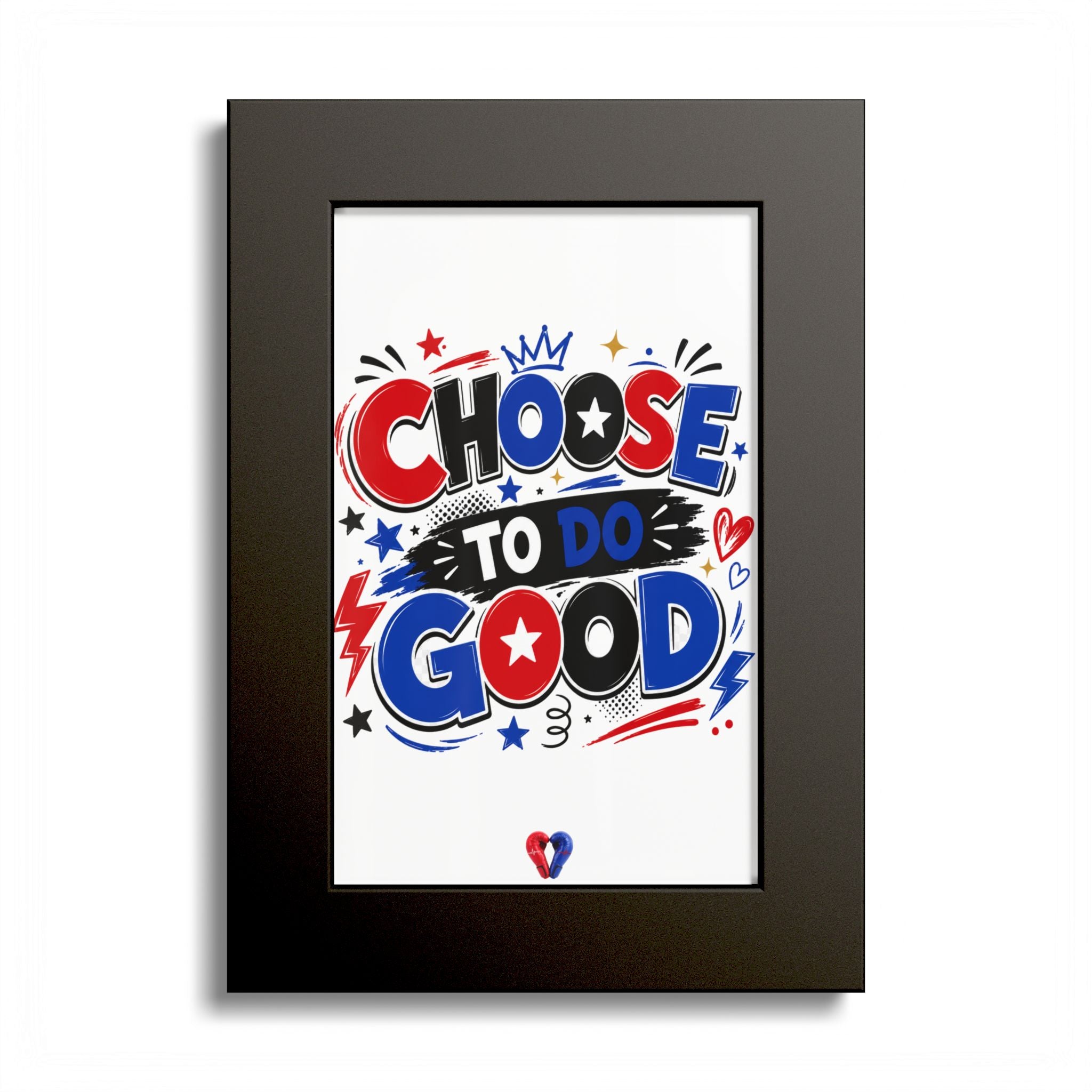 Choose To Do Good Framed Wall Art for Boys | Positive Kids Room Decor | Inspirational Children's Wall Print