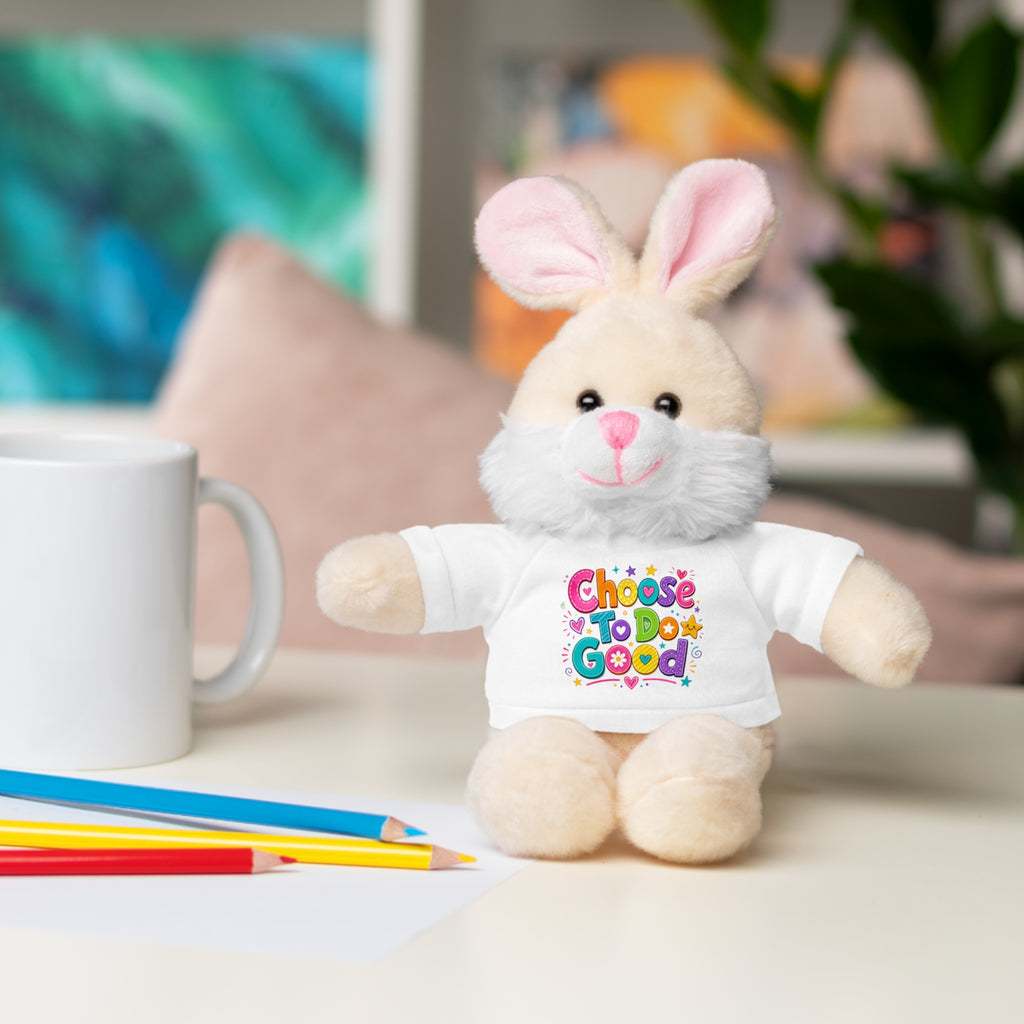 Choose To Do Good Plush Stuffed Animal with T-Shirt – Inspirational Teddy Bear & Animal Friend for Kids