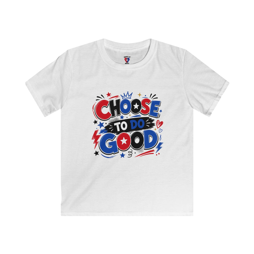Choose To Do Good Boys T-Shirt – Patriotic Kids Softstyle Tee, Positive Message Shirt, Kindness Gift for Boys