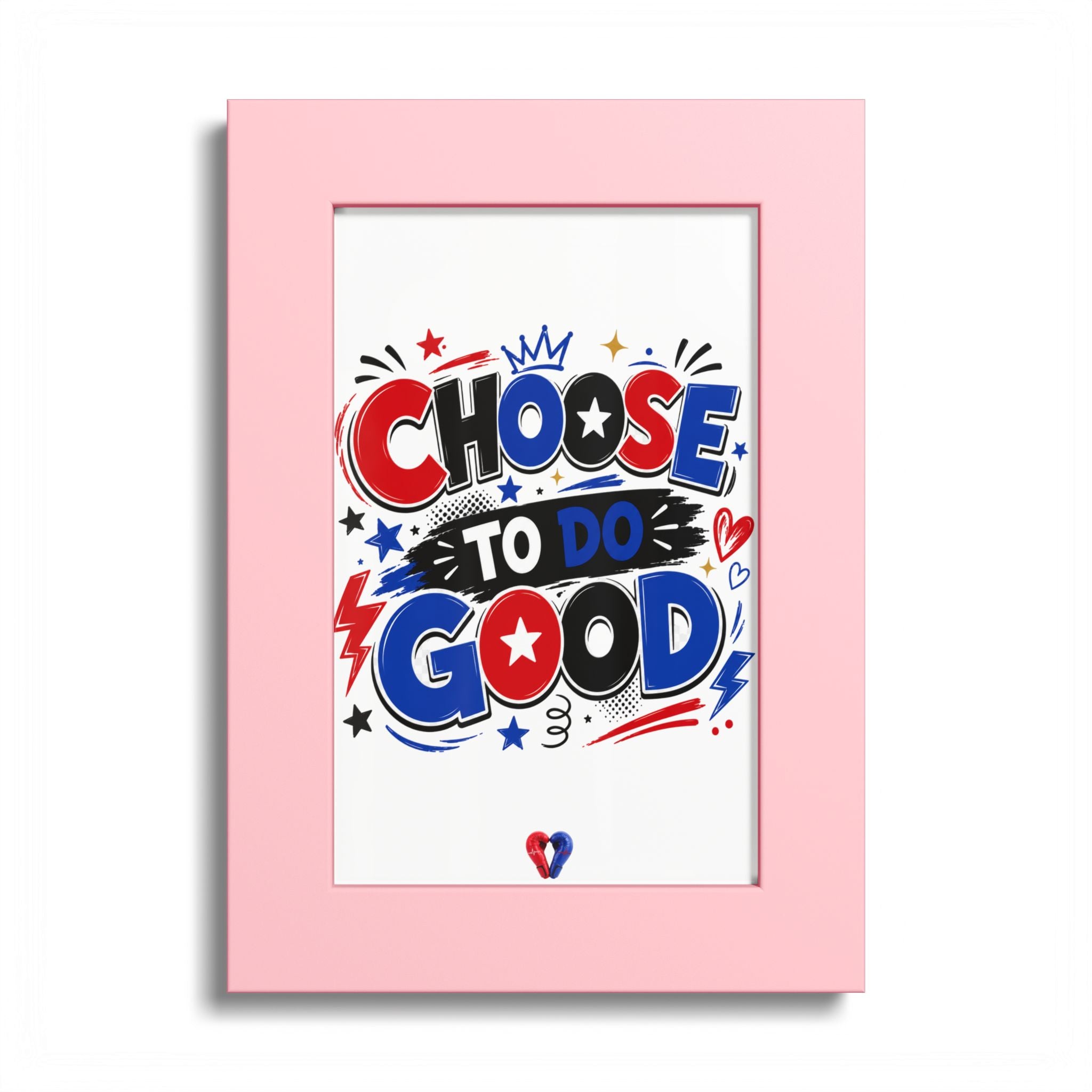 Choose To Do Good Framed Wall Art for Boys | Positive Kids Room Decor | Inspirational Children's Wall Print