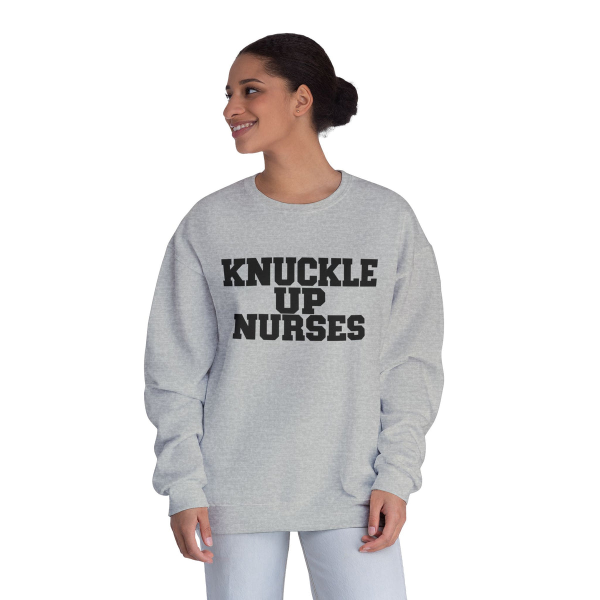 Knuckle Up Nurses NuBlend Crewneck Sweatshirt