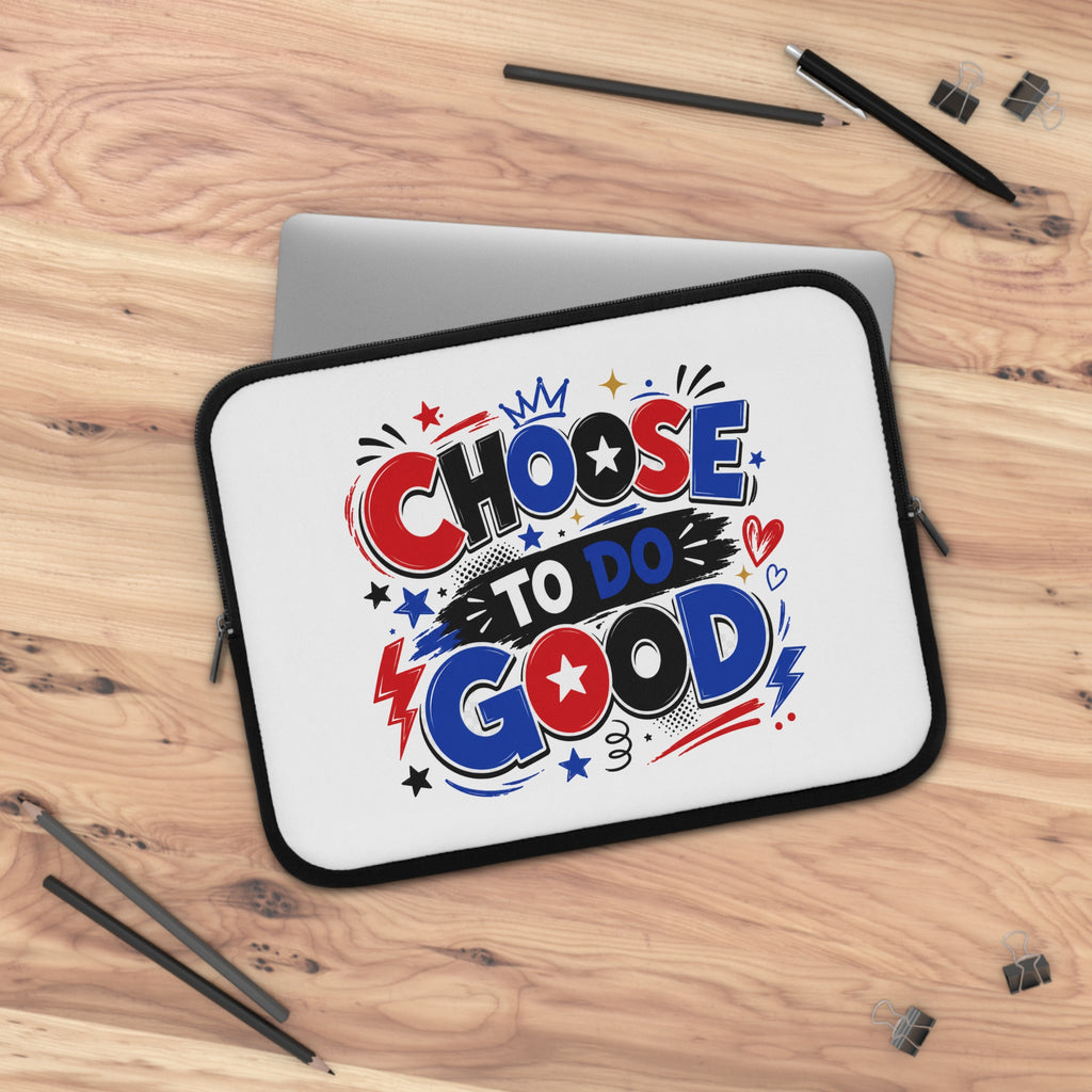 Boys Choose To Do Good Inspirational Positive Message 13-Inch Laptop Sleeve – Knuckle Up Kids
