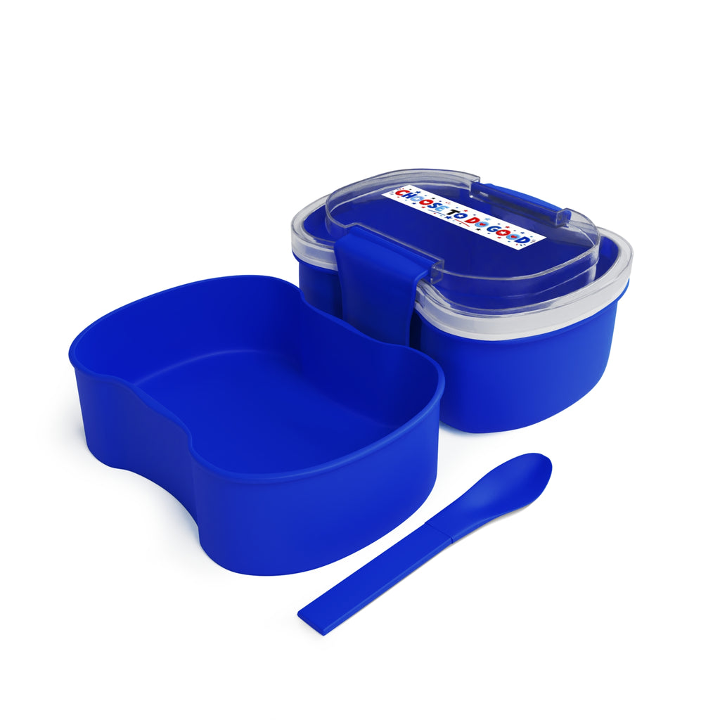 Boys Choose To Do Good Two-Tier Bento Lunch Box with Spoon