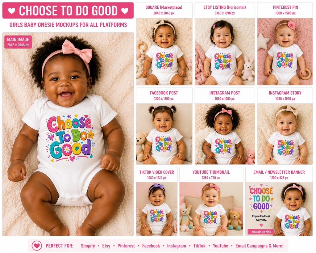 Choose To Do Good Baby Bodysuit for Girls – Colorful Infant Onesie, Kindness Baby Gift, Positive Message Baby Outfit