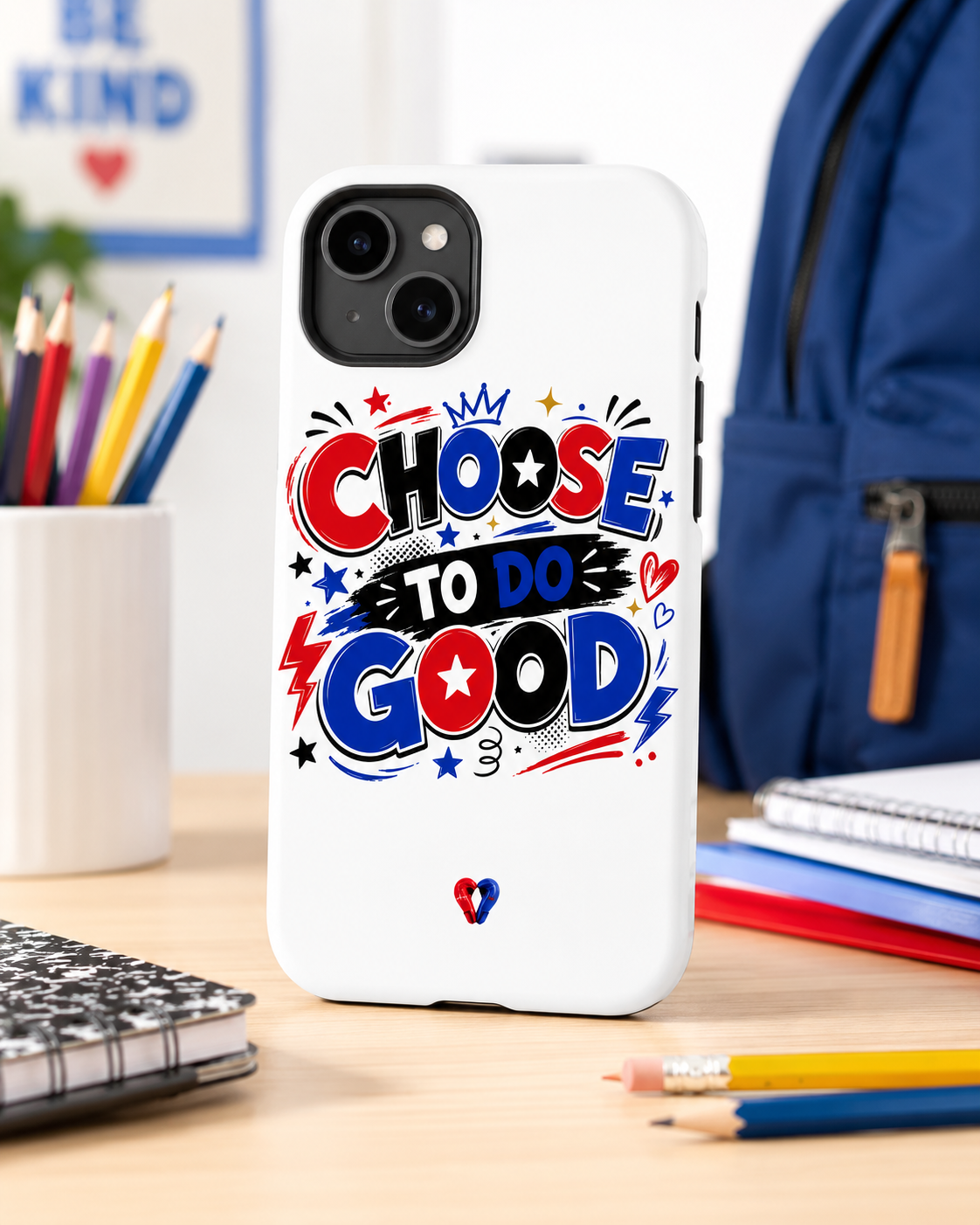 Choose To Do Good Boys iPhone 16 Phone Case | Knuckle Up Kids