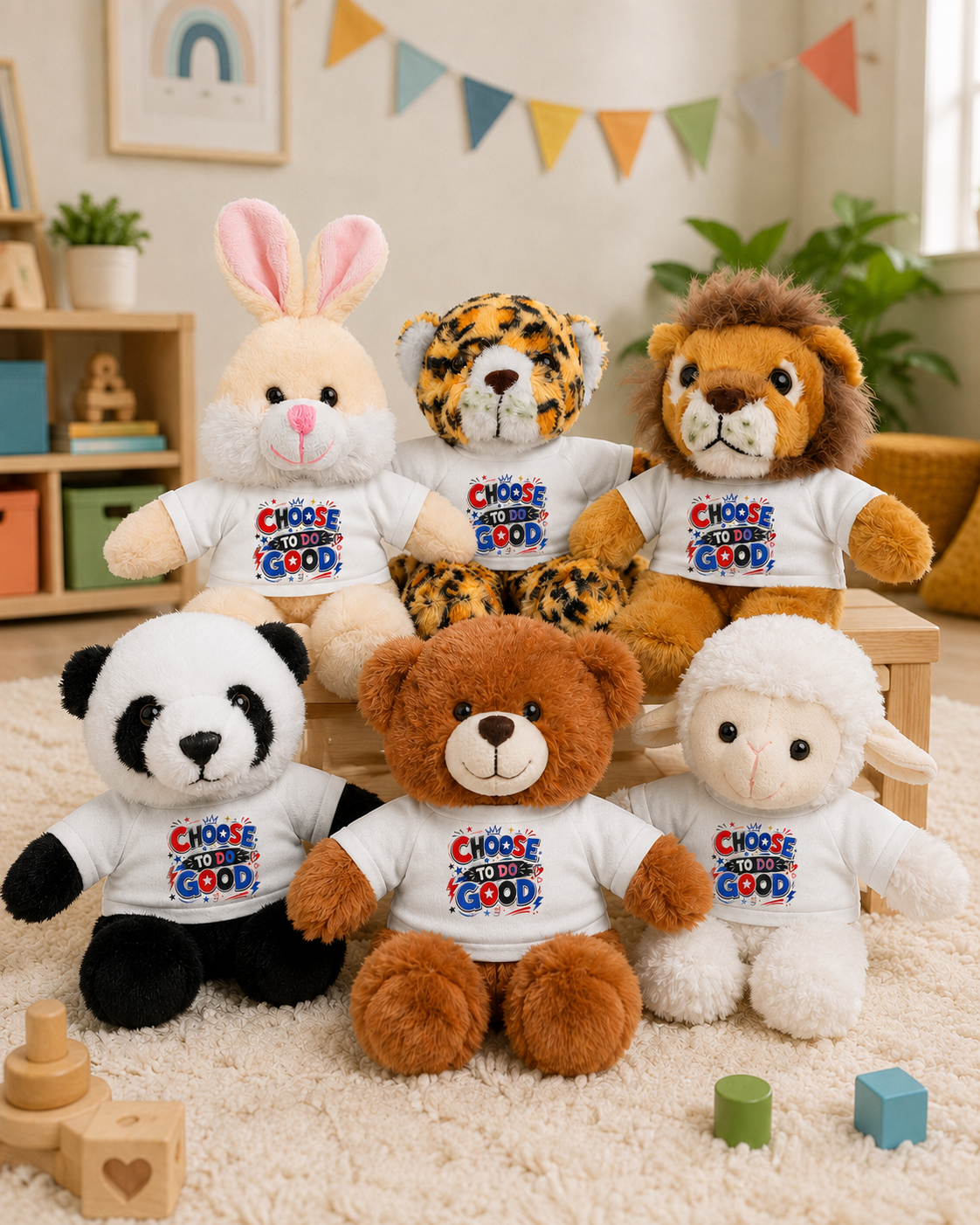 Choose To Do Good Boys Plush Stuffed Animal with T-Shirt – Inspirational Gift for Boys