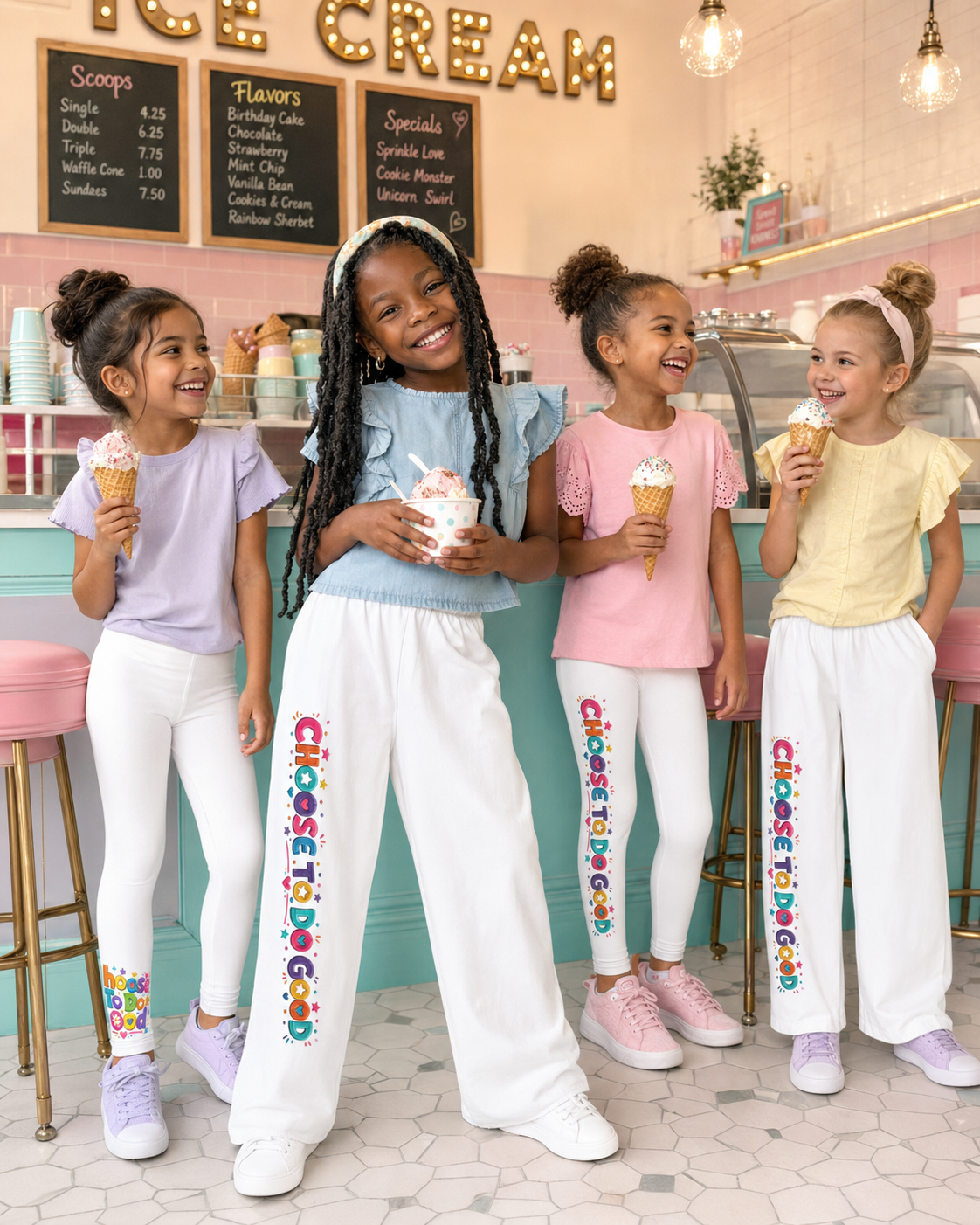 Choose To Do Good Kids Lounge Pants – Colorful Graphic