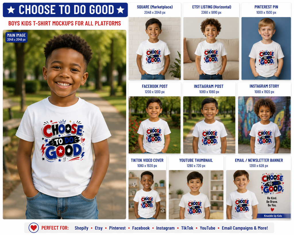 Choose To Do Good Boys T-Shirt – Patriotic Kids Softstyle Tee, Positive Message Shirt, Kindness Gift for Boys