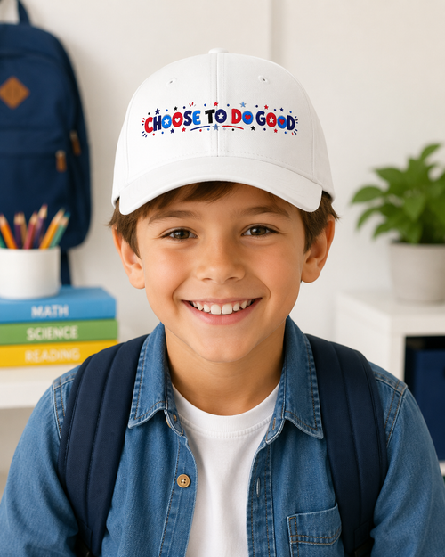 Choose To Do Good Boys Youth Baseball Cap | Embroidered Knuckle Up Kids Hat
