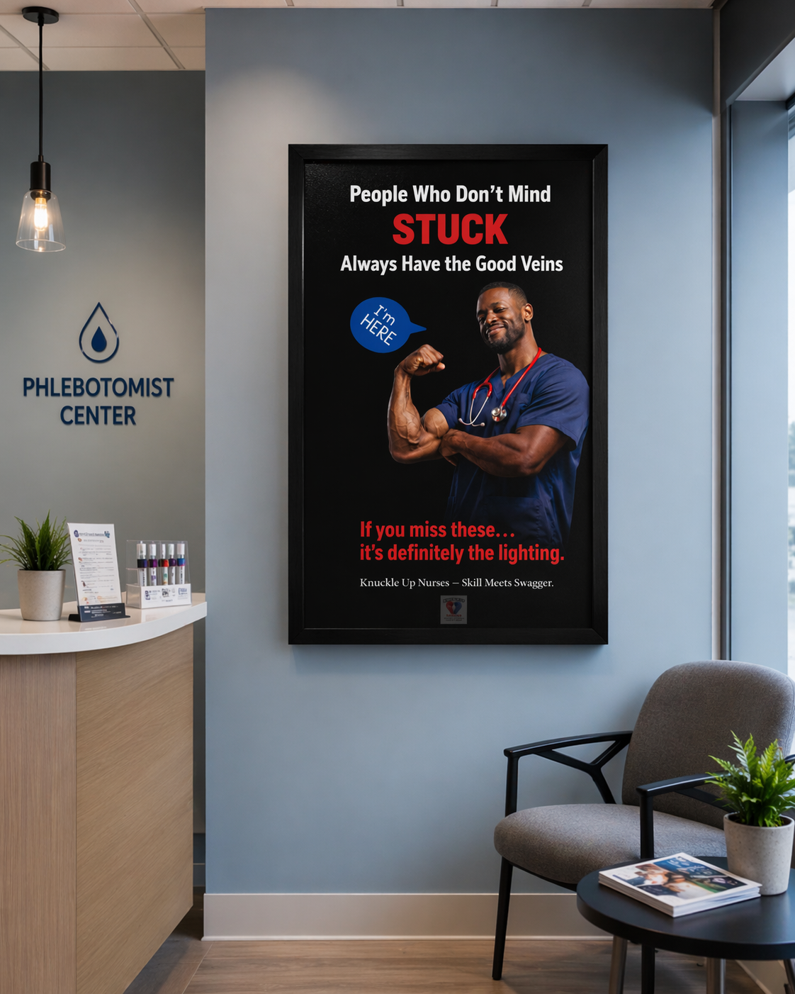 “Good Veins Only” – Phlebotomy Humor Poster – DIGITAL DOWNLOAD (Printable Wall Art)