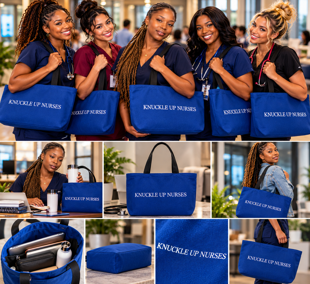 Knuckle Up Nurses Weekender Tote Bag