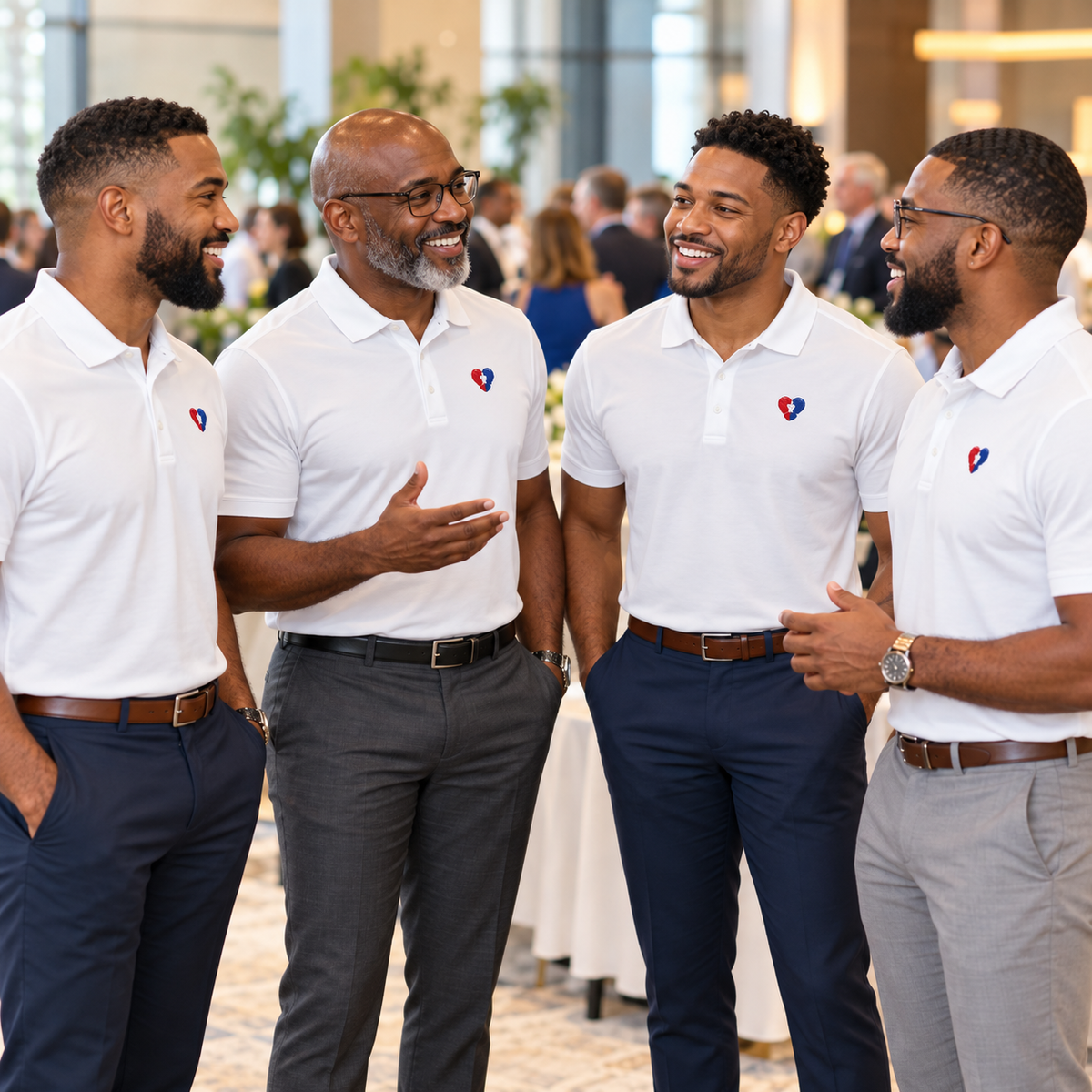 Knuckle Up Nurses Men’s Embroidered Performance Polo – White