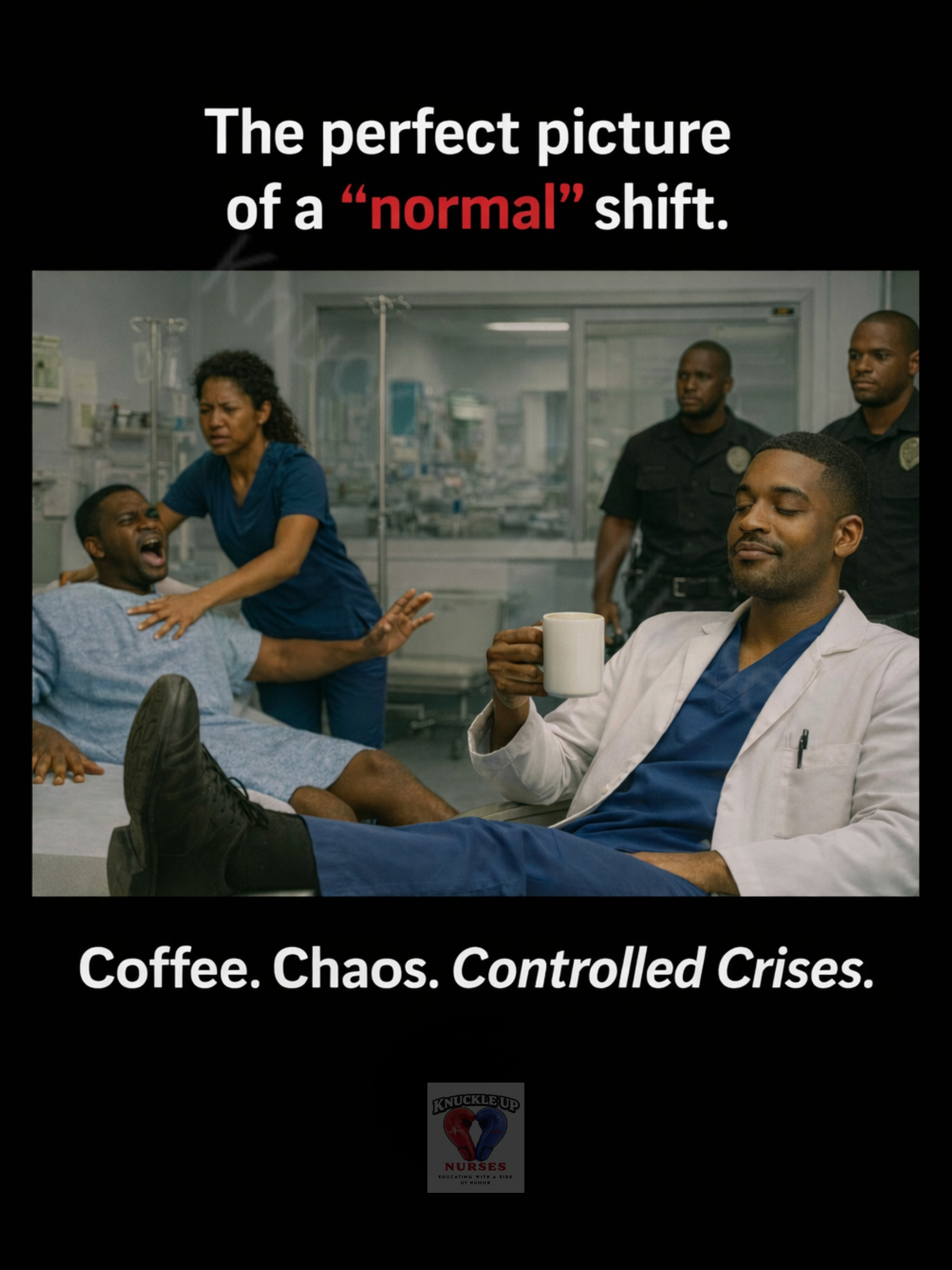 “Perfect Chaos” – ER Nurse Humor Poster – DIGITAL DOWNLOAD (Printable Wall Art)